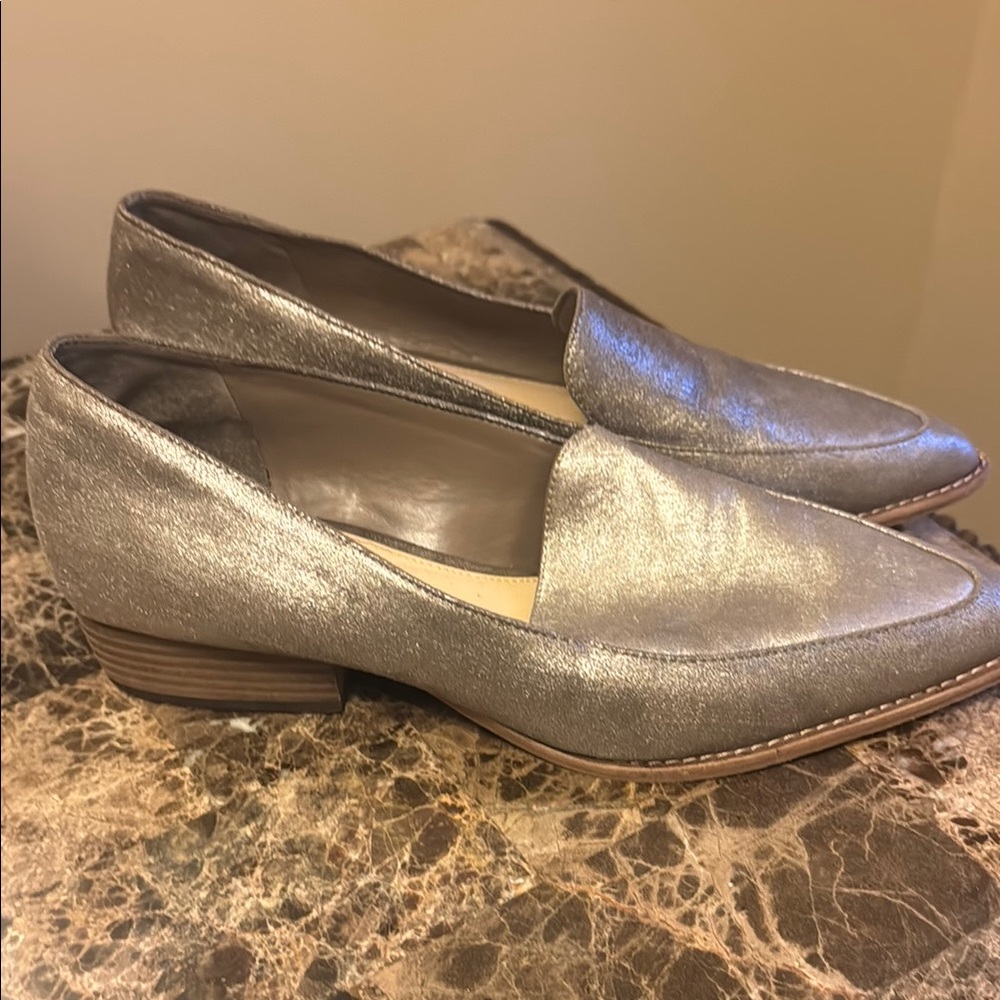Vince Camuto Silver Loafers